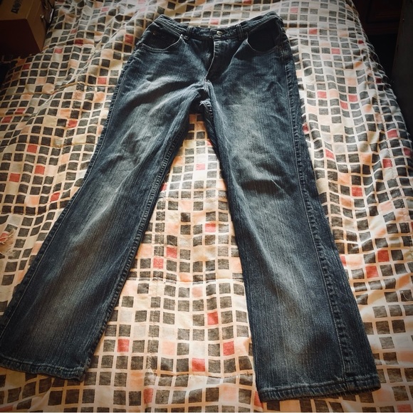 VINTAGE 90s Blu mom jeans high water bootcut high rise 8M - Picture 2 of 10